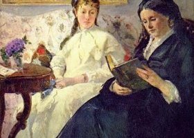 Portrait de Mme Morisot et de sa fille Mme Pontillon ou La lecture