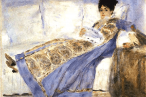 Madame Monet lit Le Figaro