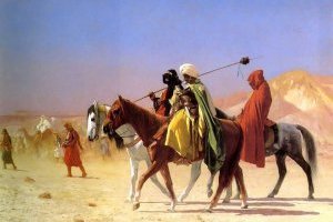Arabes traversant le désert