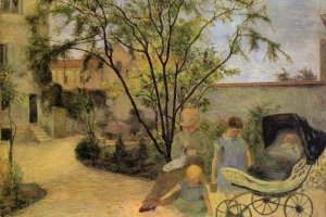 La famille du peintre au jardin, rue Carcel