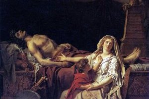 La douleur et les regrets d'Andromaque sur le corps d'Hector son mari