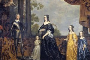 Frédéric Henri, Prince d'Orange, avec son épouse Amalia van Solms et leurs trois filles cadettes