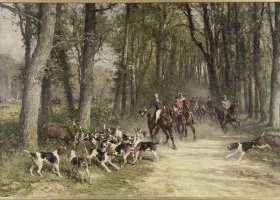 Le duc d'Orléans, chassant à courre au Bosquet de Sylvie en 1841