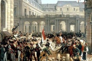 Louis Philippe, duc d'Orléans, quitte le Palais Royal pour se rendre à l'hôtel de ville de Paris