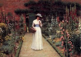 Une dame dans le jardin