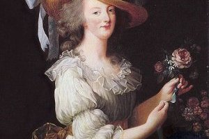 portrait de Marie Antoinette à la rose