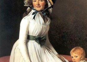 Portrait de madame Emilie Seriziat et son fils