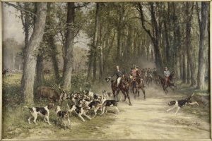 Le duc d'Orléans, chassant à courre au Bosquet de Sylvie en 1841