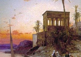 Le kiosque de Trajan au bord du Nil, Egypte