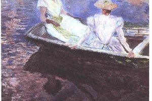 Deux jeunes filles dans un bateau