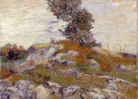 Les rochers avec chêne