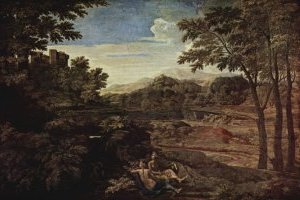 Paysage aux deux nymphes