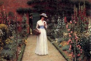 Une dame dans le jardin