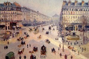 Avenue de l'Opéra, soleil, matinée d'hiver