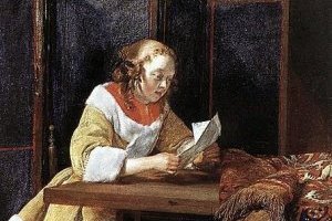 Une dame lisant une lettre