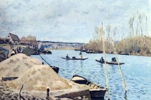 La seine à port-Marly - Les piles de sable