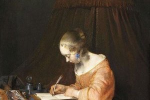 Femme écrivant une lettre